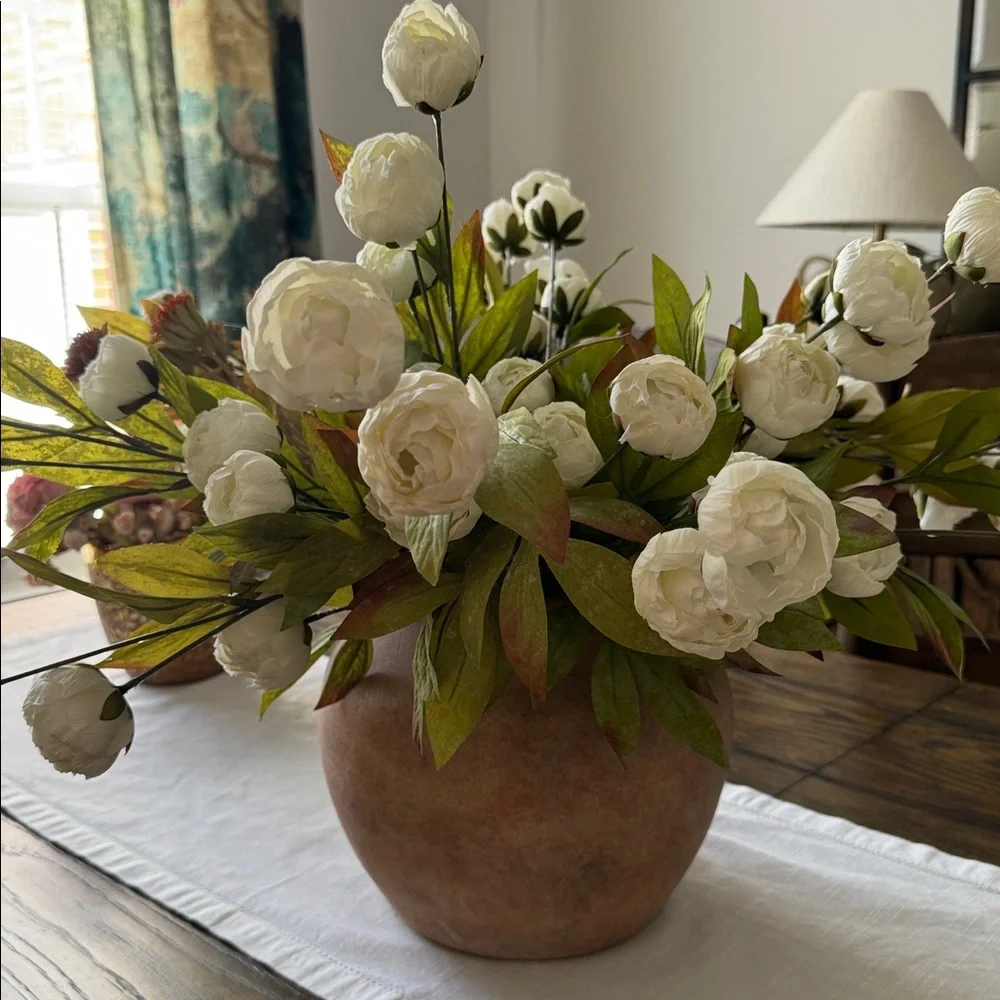 8/ NEW / Pack of 8 Cream Peony Stems by Ashland